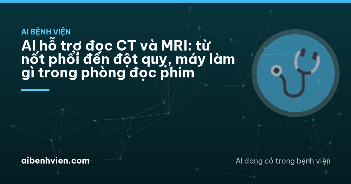 Family member waiting outside a CT scanner room door in a Vietnamese hospital at night, hands clasped on knees, corridor lights reflecting on the floor, seen from the side, faces hidden